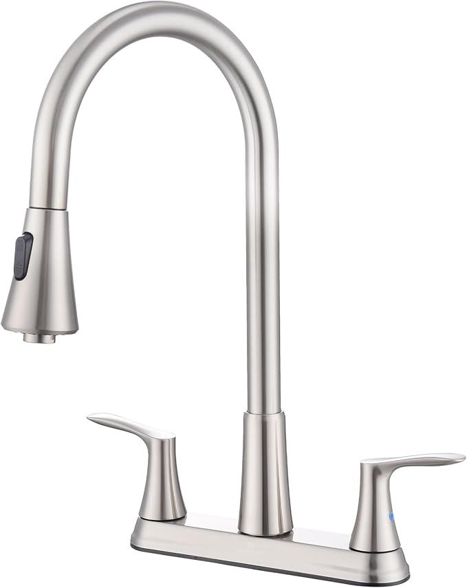 HOMELODY 2 Handles Kitchen Faucet with Pull Down Sprayer