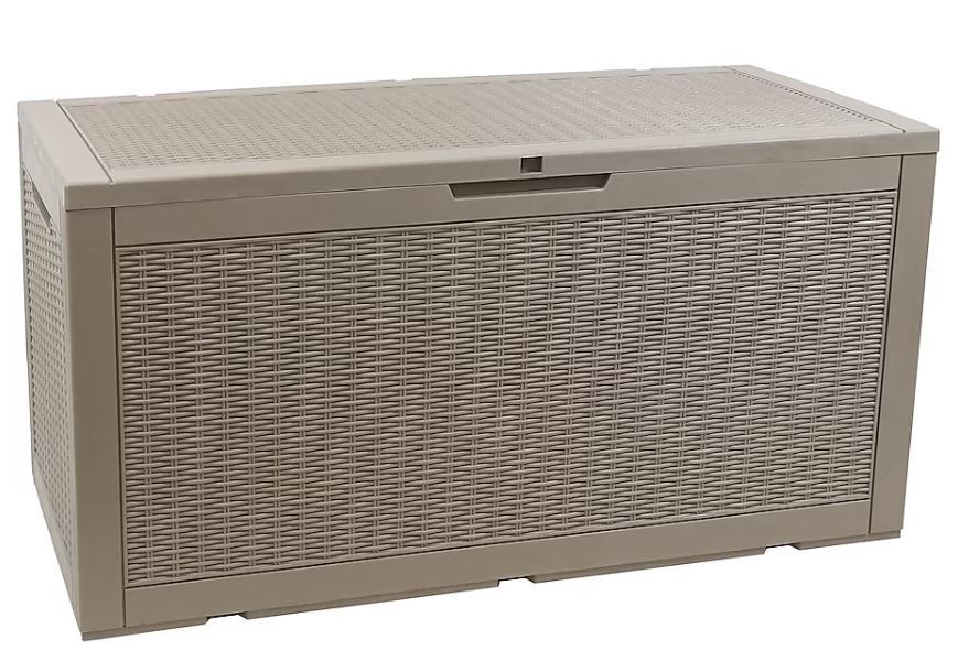 100 Gallon Plastic Deck Box - Grey 48inx21in