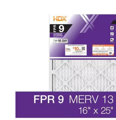 set of 3 hdx 16 in. x 25 in. x 5 in. Trion AirBear Replacement Pleated Air Filter FPR 9, MERV 13