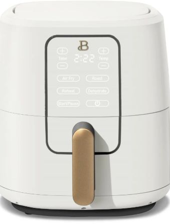 Beautiful 6 Qt Air Fryer with TurboCrisp Technology and Touch-Activated Display, White Icing by Drew Barrymore