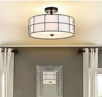 Ludil 16&quot; Semi Flush Mount Ceiling Light Fixture, 3-Light