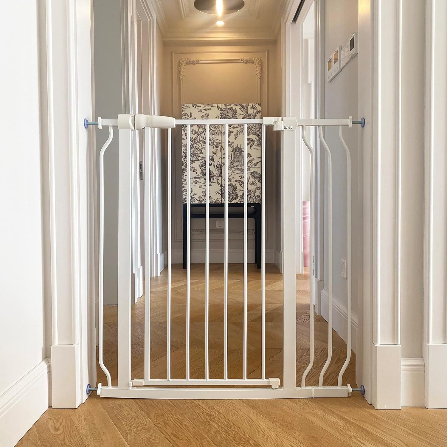 BalanceFrom Easy Walk-Thru Safety Gate for Doorways 29.1&quot;W x 30&quot;H White