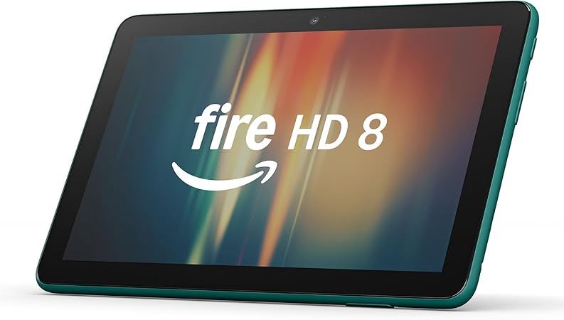 New Amazon Fire HD 8 tablet, 8” HD Display, 3GB memory, 32GB, designed for portable entertainment, Emerald, (2024 release)