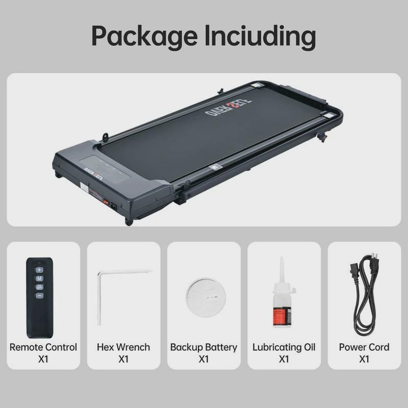 OVER SELF 6.2MPH Foldable Portable Treadmill with Handlebar Remote Control