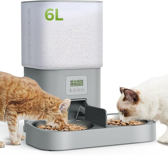 Automatic Cat Feeder for Pets, Programmable Meal Dispenser