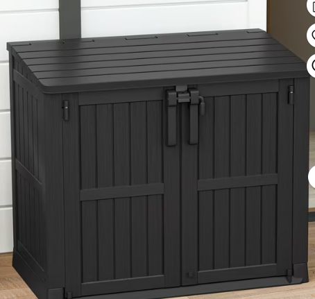 Horizontal Durable Resin Outdoor Storage Shed with Ventilation