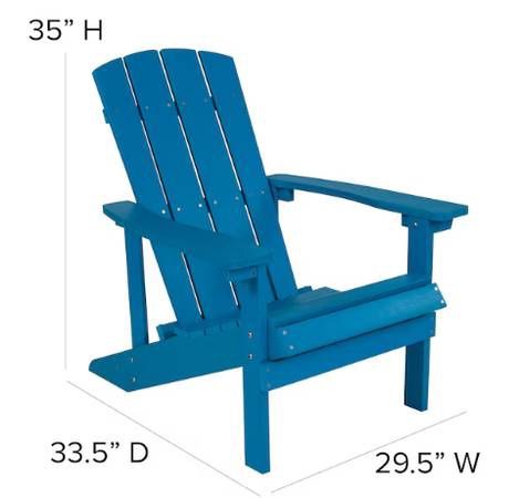 Flash Furniture Charlestown Blue Poly-lumber Frame Stationary Adironda