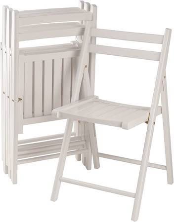 Winsome Robin 4-PC Folding Set White Chairs
