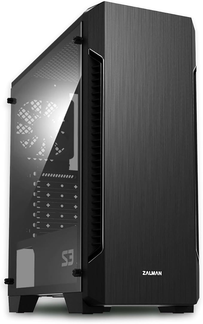 Zalman - S3 - ATX Mid-Tower PC Case - Full Acrylic Side Panel
