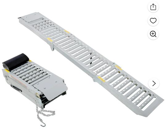 Foldable Bike Ramp, 77&quot;x10&quot; Portable Loading Ramps for Pickup Truck. -