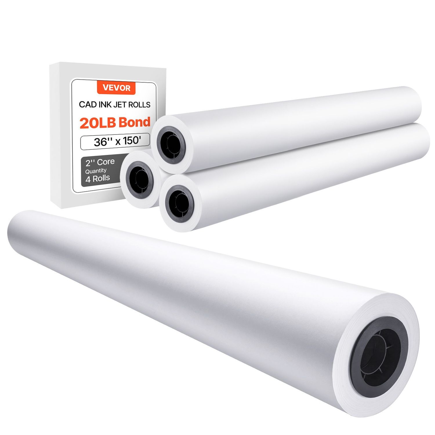 VEVOR Wide Format Paper, 36 in x 150 ft Idea for CAD Drawings, Engine