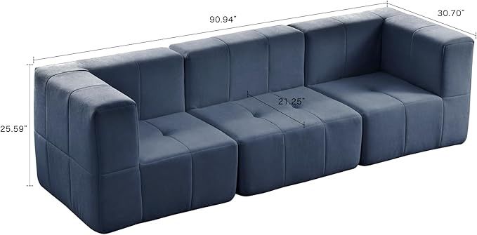 Sofa Couch Compressed Sofa 3-Seat Foam Couch Also Green and Black