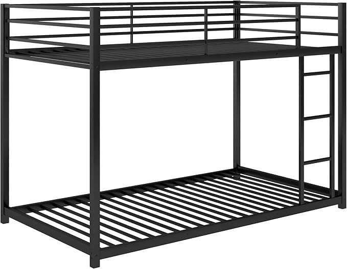 Harper &amp; Bright Designs Twin Over Twin Metal Bunk Bed