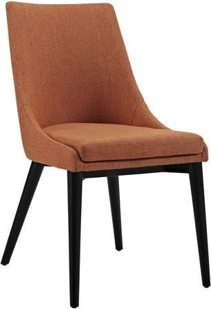 Modway Viscount Mid-Century Modern Upholstered Chair Orange