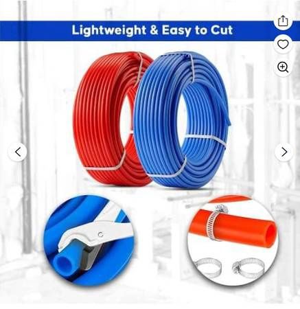 2 rolls 1/2&quot; x 50ft PEX Tubing for Potable Water Combo With Cutter
