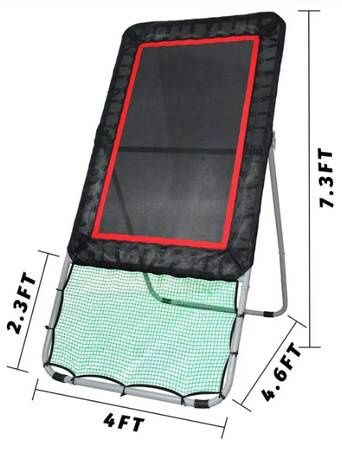 GALILEO Lacrosse Rebounder, 4x7.3FT Folding Lacrosse Bounceback/Return