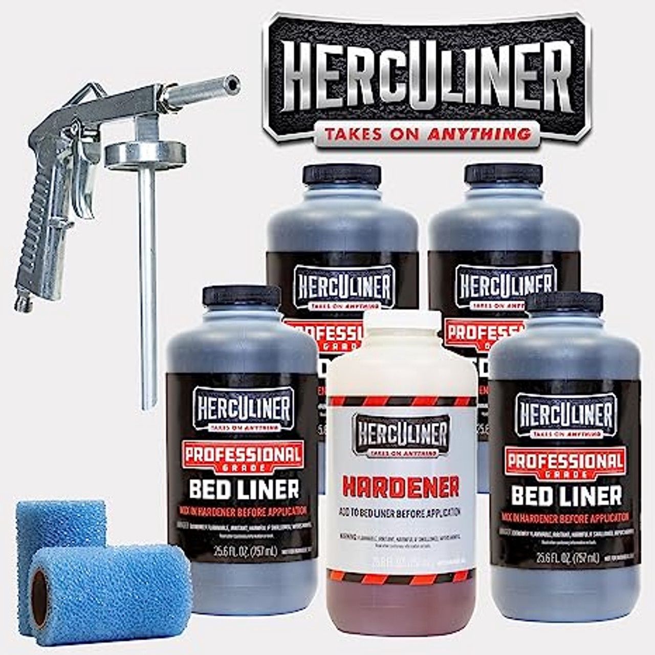 Herculiner Spray On Bed Liner Kit - Professional Grade black (HCL2K8)