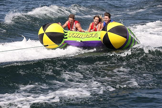 Airhead Thrust, 3 Rider Towable Tube, Green/Purple