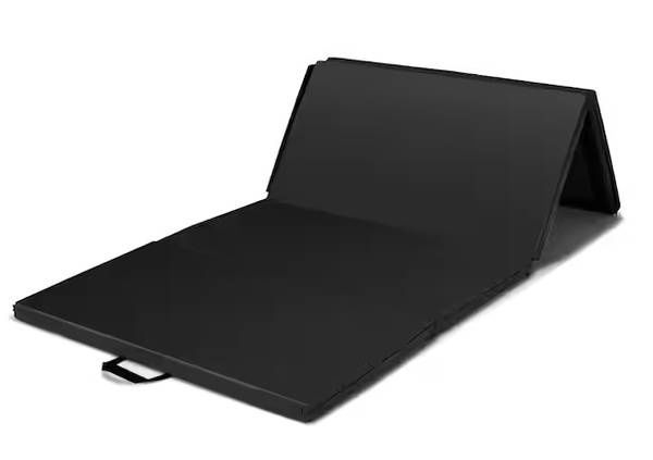 Black 10m ft. x 44 in. x 2 in. Folding Gymnastic Tumbling Mat