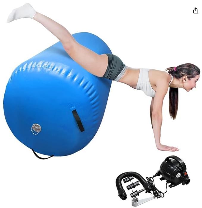 Air Barrel Back Roller Inflatable Tumbling Mat with Electric Pump