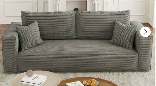 Memory Foam FocalSweet 89&quot; Living Room Sleep Sofa, Deep Seat Sofa