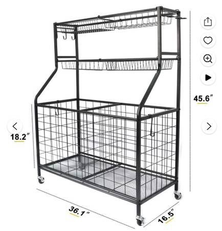Sports Equipment Organizer for Garage, Sports Storage for Garage,