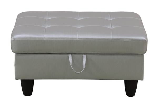 DOMETOUR Storage Ottoman for Faux Leather