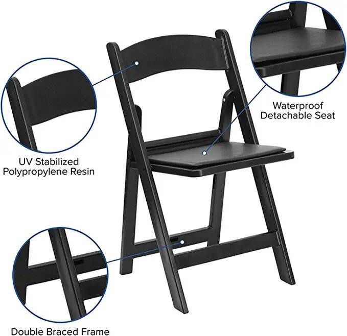 Flash Furniture Hercules™ Series Folding Chair - Black Resin - 4 Pack