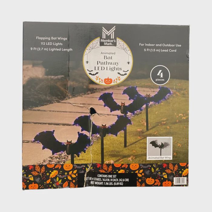 Member&#39;s Mark Pre-Lit Animated Bat Pathway LED Lights, Set of 4