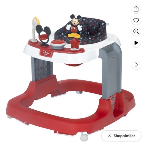 Disney Baby Ready, Set, Walk DX Developmental Walker, Modern Mickey