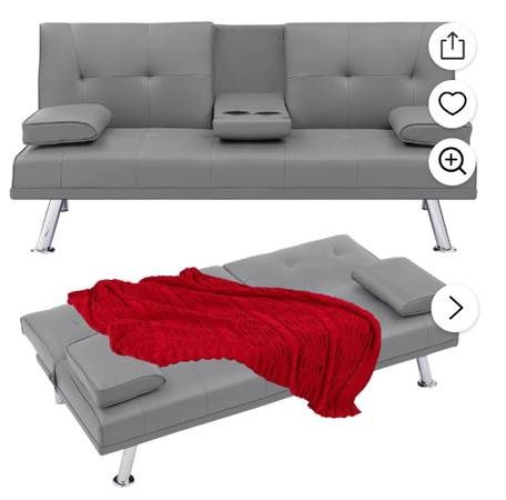 Aukfa Tufted Futon Convertible Sofa Bed for Home Office