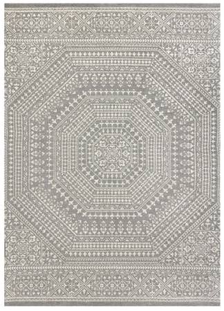 Mainstays 5’ x 7’ Woven Gray Medallion indoor/Outdoor Rug