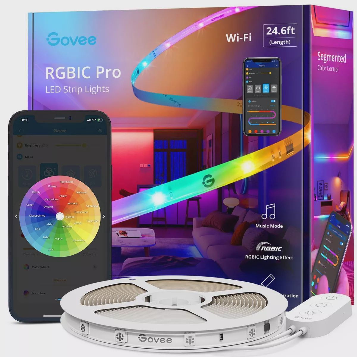 Govee RGBIC Pro 24.6&#39; LED Strip Lights