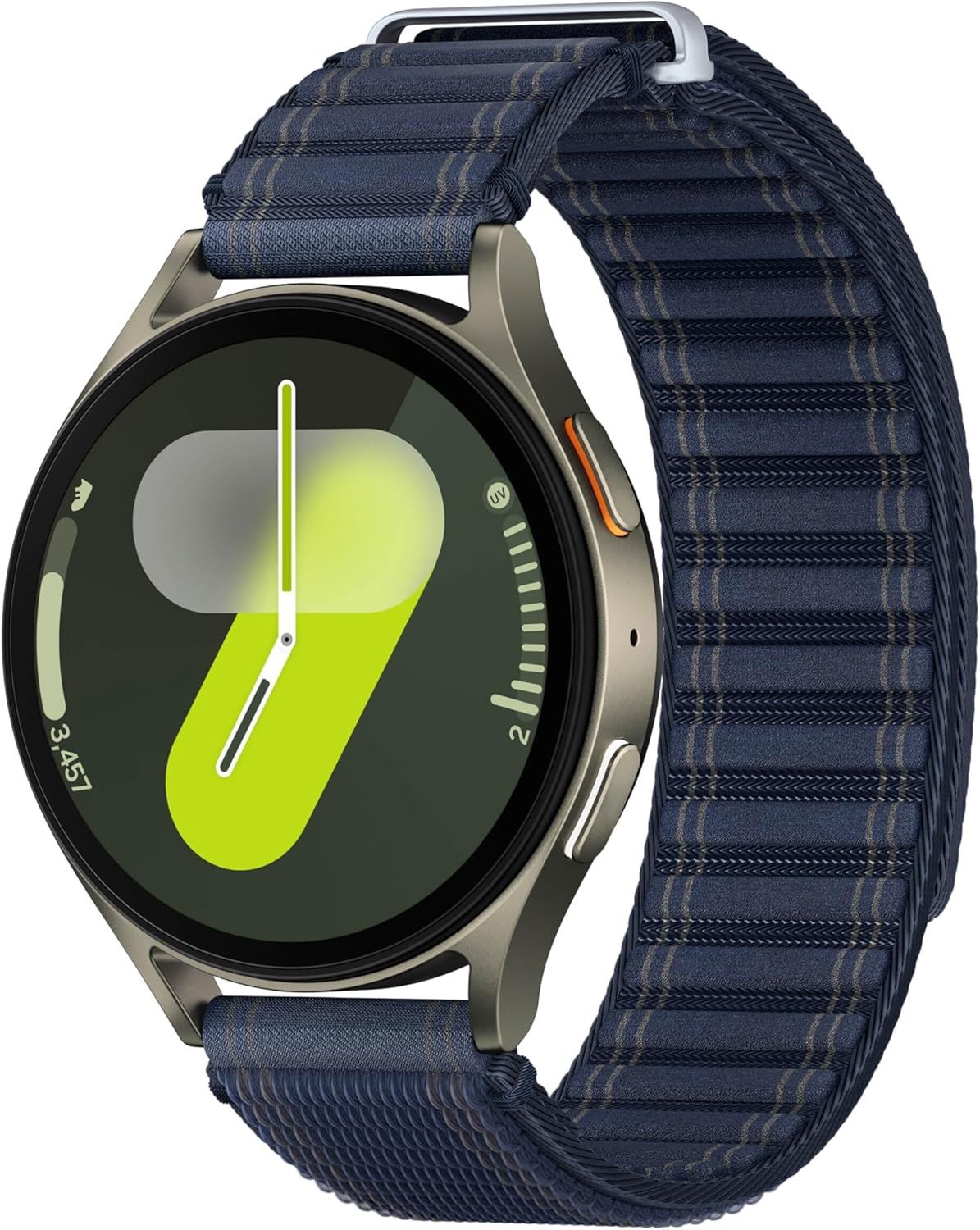 SAMSUNG Galaxy Watch 7 Bespoke Edition 44mm Bluetooth AI Smartwatch w/Energy Score, Wellness Tips, Heart Rate, Sleep, Fitness Tracker, Navy Fabric Brand, Green, US Version