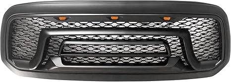 Front Bumper Grille with LED Lights Compatible with 2013-2018 Ram 1500