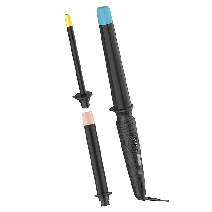 Conair The Curl Collective 3-in-1 Ceramic Curling Wand, 3 Interchangeable Barrels Designed to Create a Specific Curl Pattern - 1/2&quot; Super Slim, 1&quot;, and 1 1/4&quot; to 1&quot; Tapered