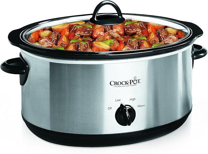 Crock-Pot 7 Quart Oval Manual Slow Cooker (SCV700-S-BR)