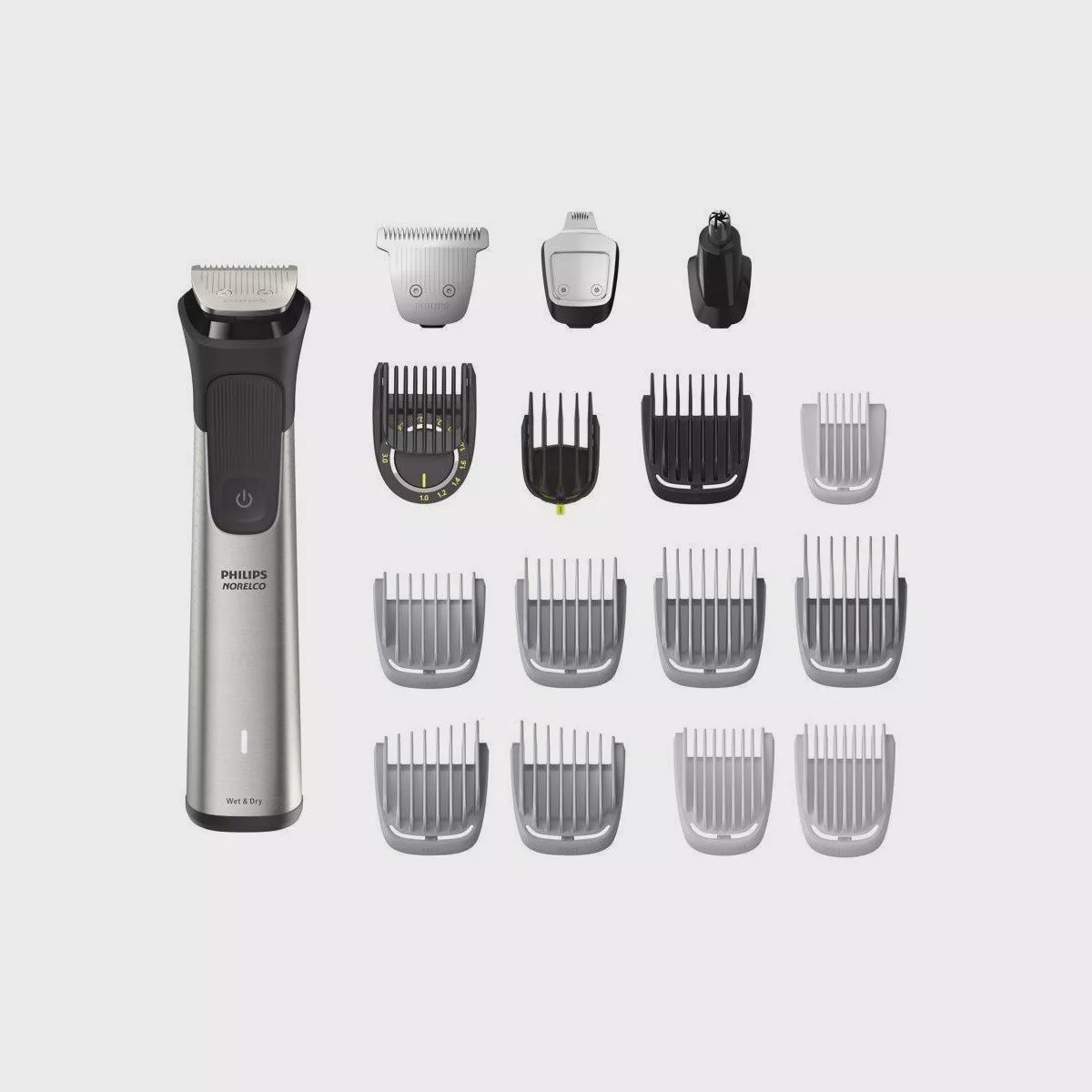 Philips Norelco Series 7000 Multigroom Men&#39;s Rechargeable Electric Trimmer - MG7910/49 - 19pc
