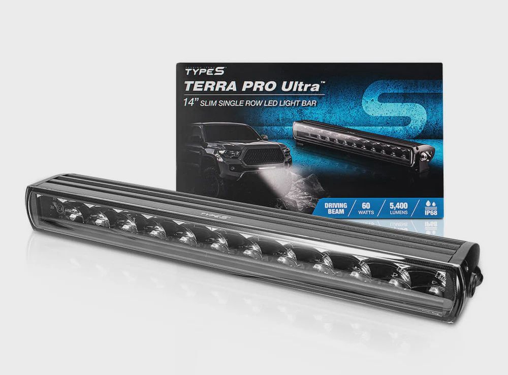 TYPE S TERRA PRO Ultra Slim 14&quot; Single Row LED Light Bar with a harness