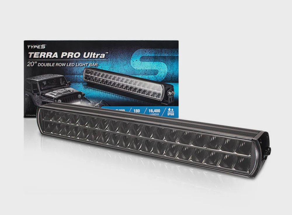 TYPE S TERRA PRO Ultra Light 20&quot; Double-Row LED Light Bar with harness