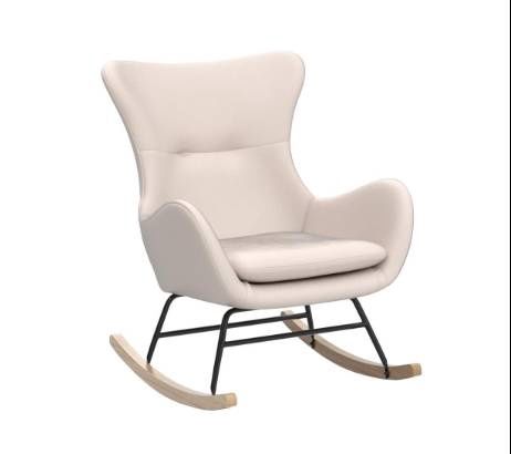 Kiztir Rocking Chair Nursery, High Backrest Teddy Rocker