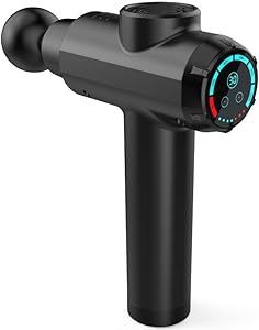 Massage Gun Deep Tissue, Handheld Muscle Massage Gun, Percussion Massage Gun, LCD Screen Massager with 30 Speed Levels &amp; 9 Heads
