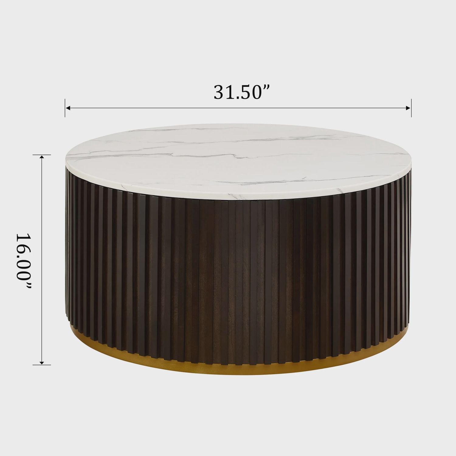 Gexpusm Round Coffee Table with Storage, Wooden