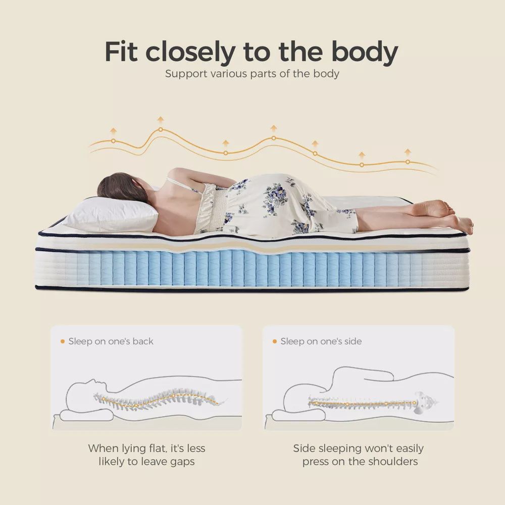 Luck Live 12-inch foam hybrid mattress KING, Euro top