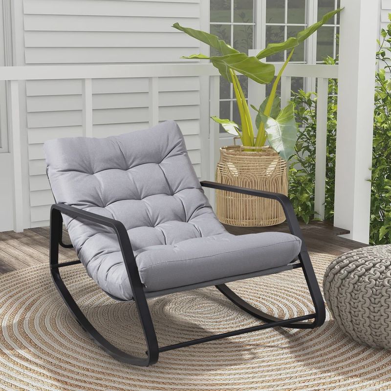 Metal Frame Outdoor Rocking Chair