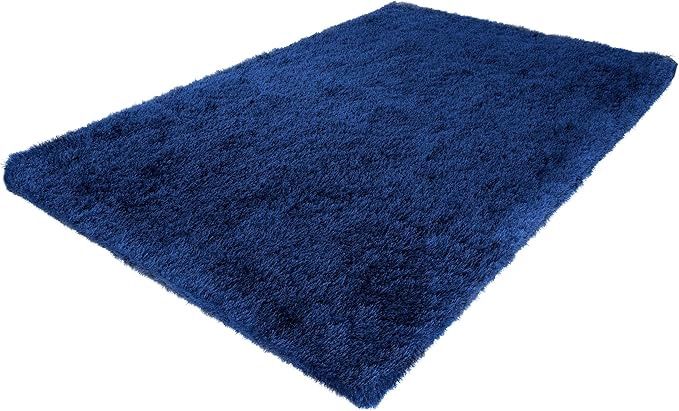 Lavish Home Shag Area Rug-5x7 Plush Throw Carpet-Cozy Modern Design-Solid Color Floor Covering for Home, Living Room, Bedroom &amp; Office, 5&#39;3&quot;x7&#39;7&quot;, Navy Blue