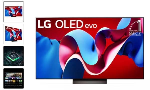 LG 65Inch Class OLED evo C4 Series TV with webOS 24