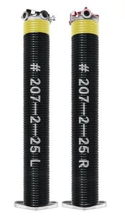 Pair of 2&quot; Garage Door Torsion Springs Set MIN 16,000 Cycles (0.207 x 2&quot; x 25&#39;&#39;)
