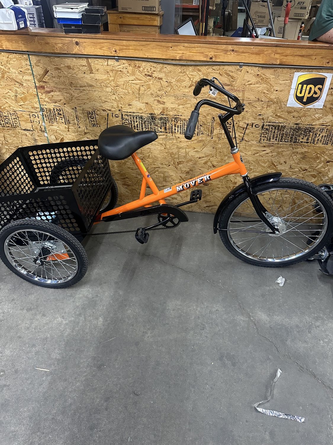 Worksman Mover Industrial Tricycle orange