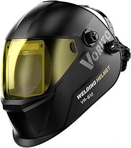 Welding Helmet Auto Darkening Welding Hood 1/1/1/1 Optical Clarity,Large Viewing Screen,True Color Solar Powered,4 Arc Sensor Wide Shade 4/5-9/9-13 Welding Mask with for TIG MIG ARC